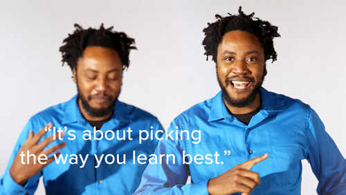 Osa saying it's about picking the way you learn best.