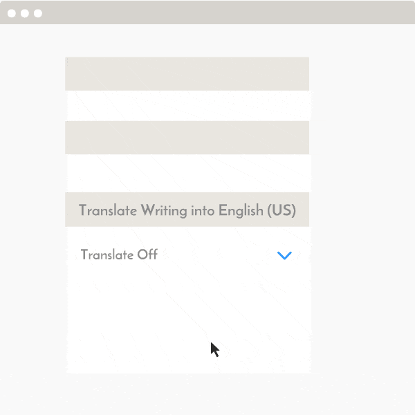 Animation shows the Co:Writer Translation tool