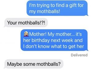 Text Message Conversation with Mistakes