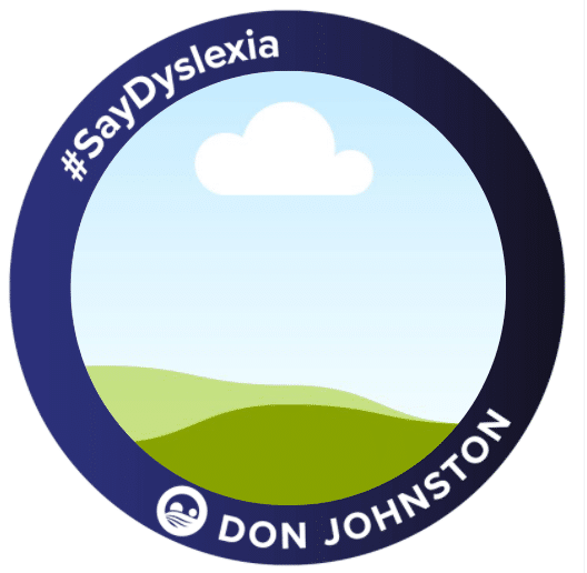 Circle frame for Dyslexia Awareness month