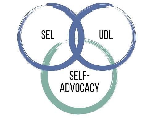 Illustration of how SEL, UDL, and Self-Advocacy combine