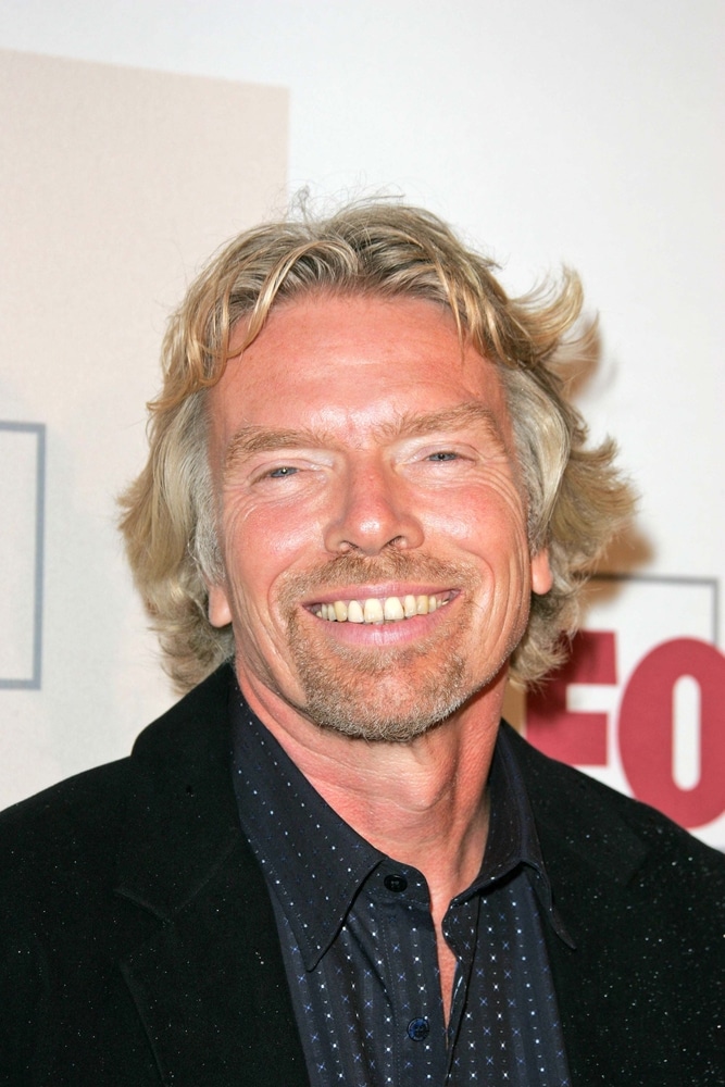 Photo of Richard Branson smiling.